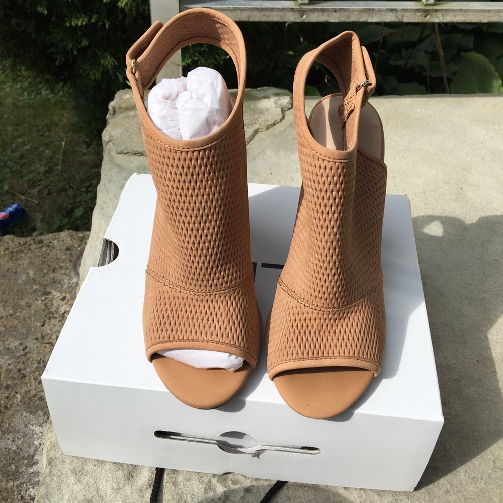 Aldo open toe block heels